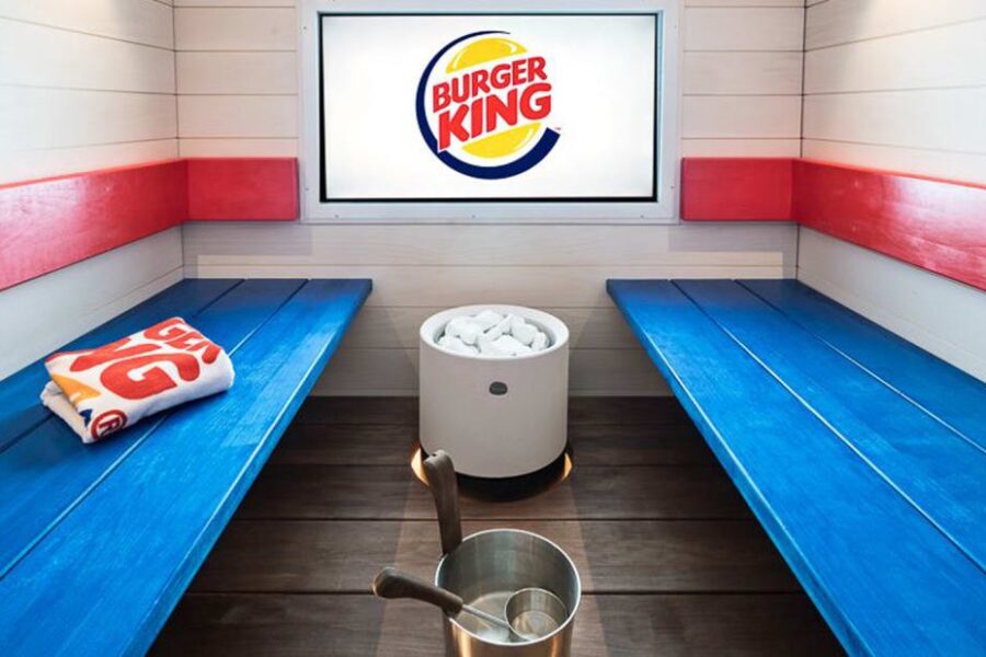 Sauna w Burger King